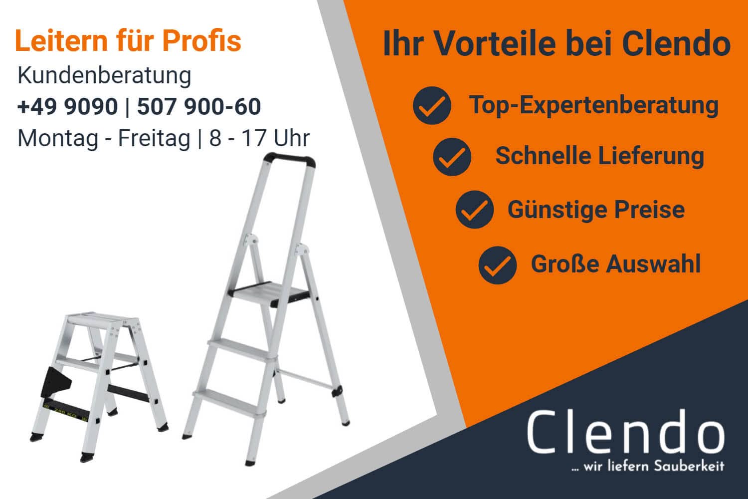 MUNK Steigtechnik Stufen-Regalleiter einhängbar.