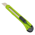 Nölle cuttermesser 18mm bright green plastic utility knife with black textured grip and cap