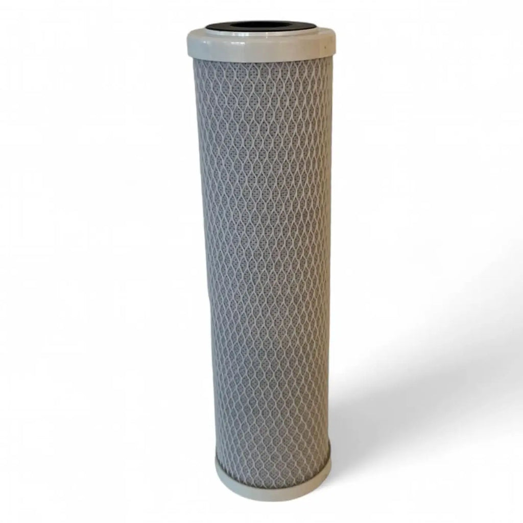 Osmobil vorfilter in grau mit mesh-muster und weißen kunststoffkappen für pro x pro und classic systeme