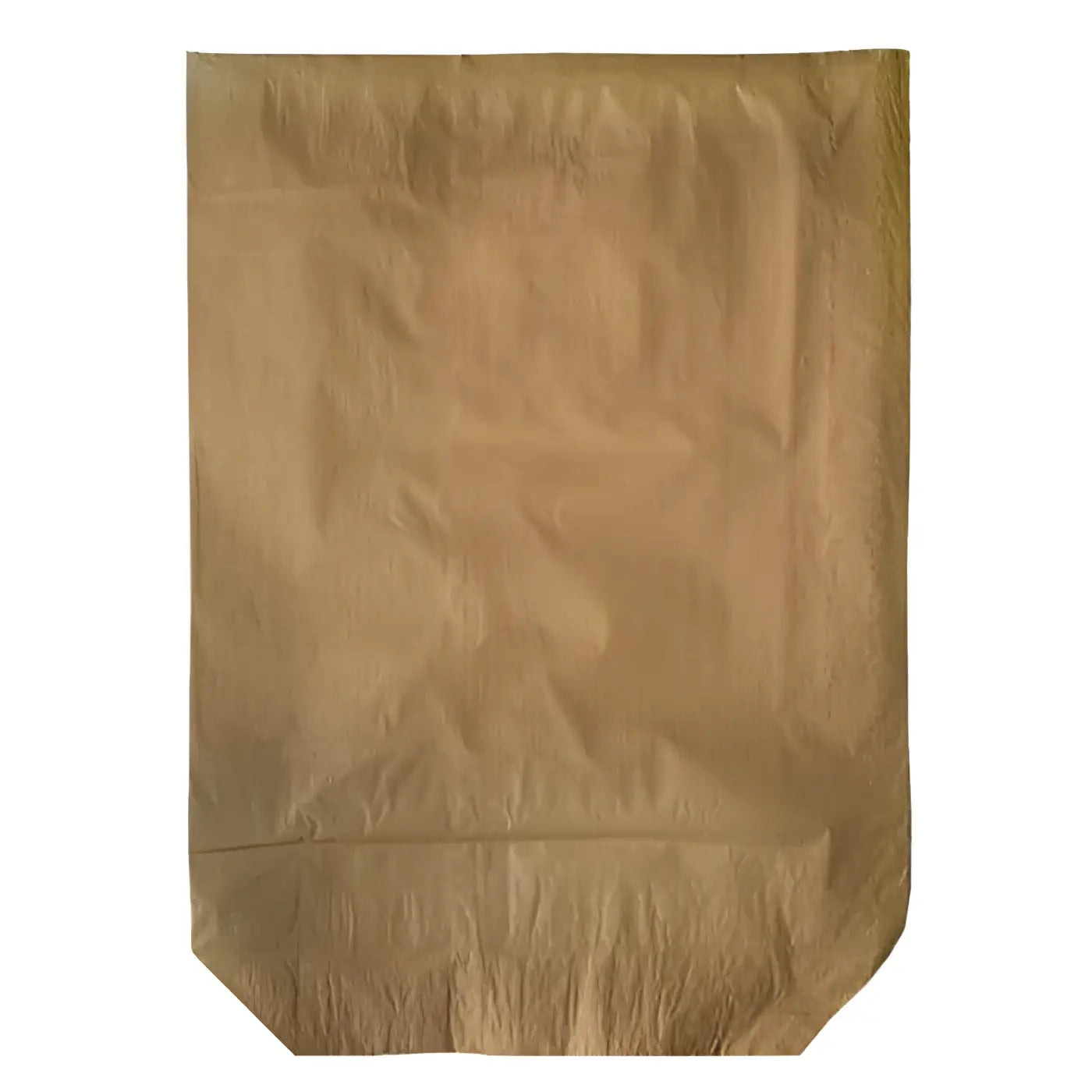 Ein einfacher brauner papiersack altpapier 120l mit leicht strukturierter oberfläche und sichtbaren falten