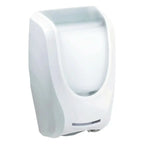 Weißer kunststoff wandmontierter berührungsloser physioderm spender für 1l neptune flasche mit transparentem frontpanel