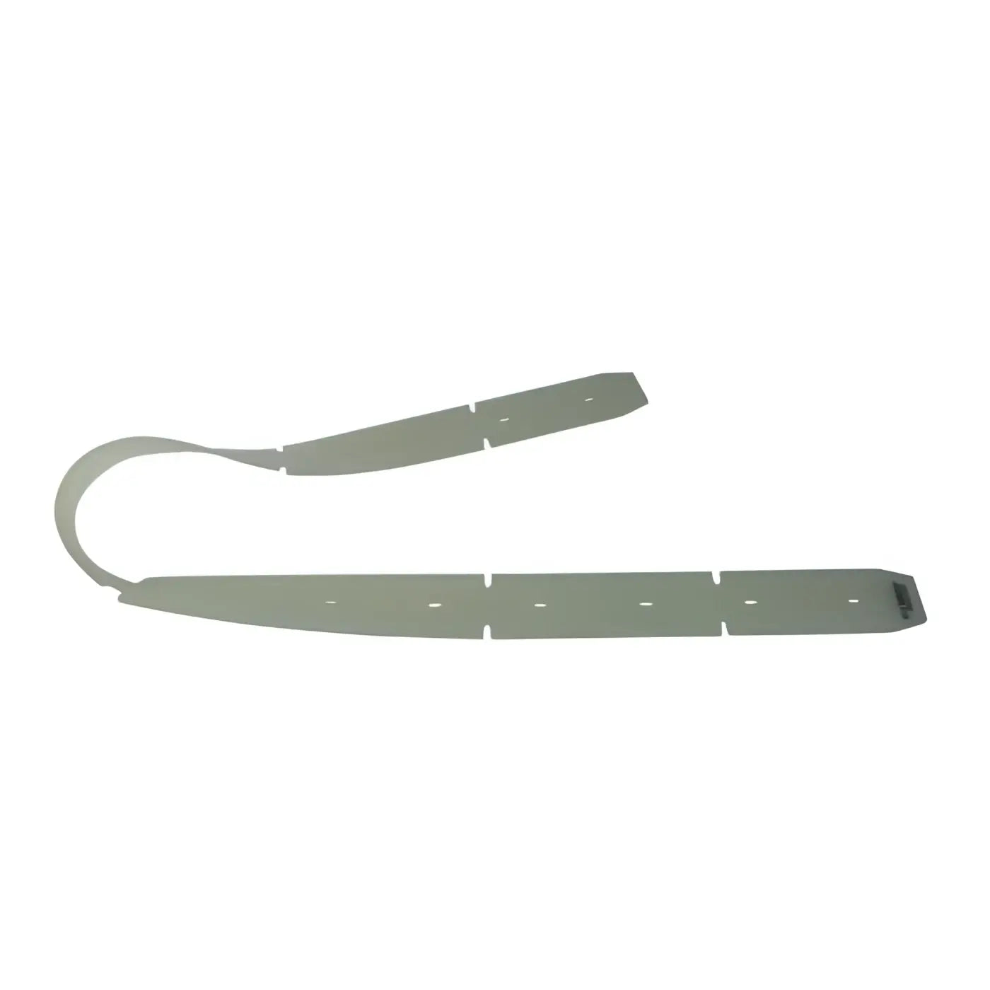 Grauer metallic gürtelriemen mit gebogenem ring und segmentiertem design für sauglippe arbeitslippe vorne polyurethan t5680 teller 80 cm
