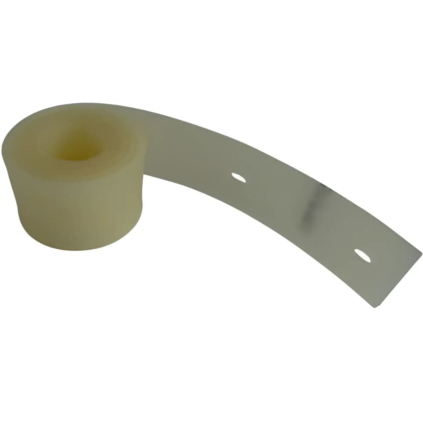 Eine rolle transluzentes, blassgelbes klebeband mit ovalen perforationen für sauglippe hinten tennant t3