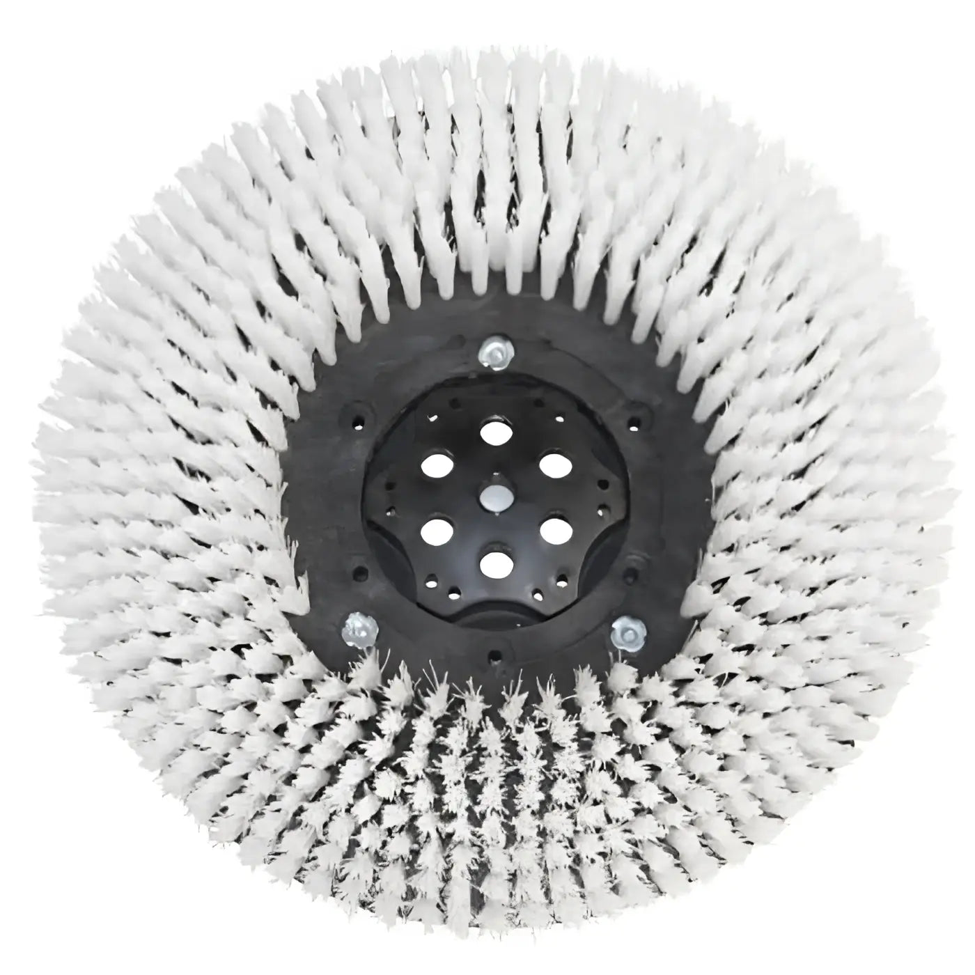 Weißes nylon schrubbteller bodenbürste 16 zoll 41 cm mit schwarzem zentralhub