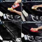 Roter sonax autohartwax 500ml mit gelbem schwamm für metallic- und buntlacke car wax flasche