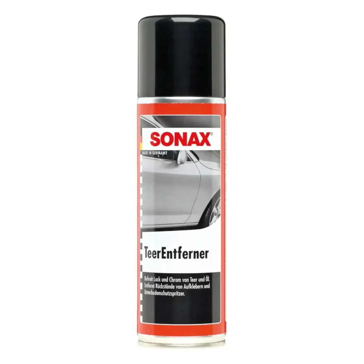Schwarz roter sonax teerentferner aerosoldose 300ml zur entfernung von teer und öl auf lack und chrom