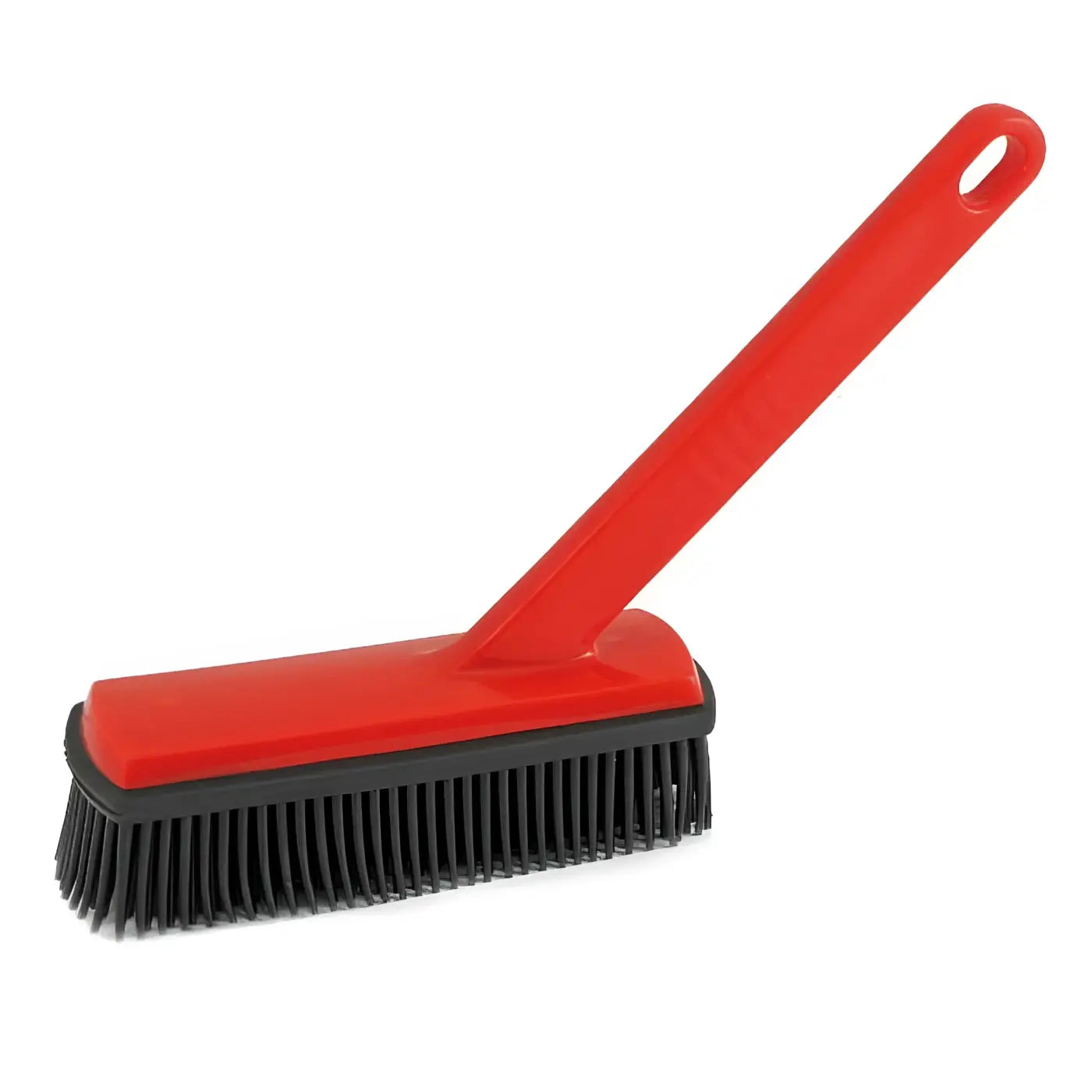 Sorex gummihandfeger mit rotem kunststoffgriff und schwarzen borsten für die haare von haustieren