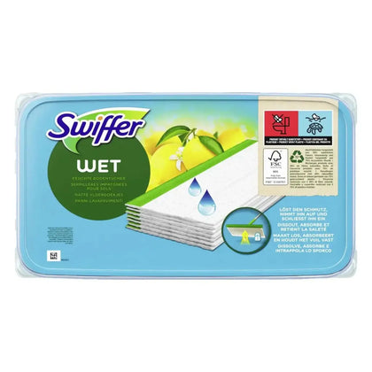 SWIFFER Toallitas húmedas para limpieza de suelos limón 12 unidades
