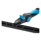 Swivelmaster schwenkmaster t-stange mit blauem und schwarzem kunststoffgriff und langem gummilippen-abzieher