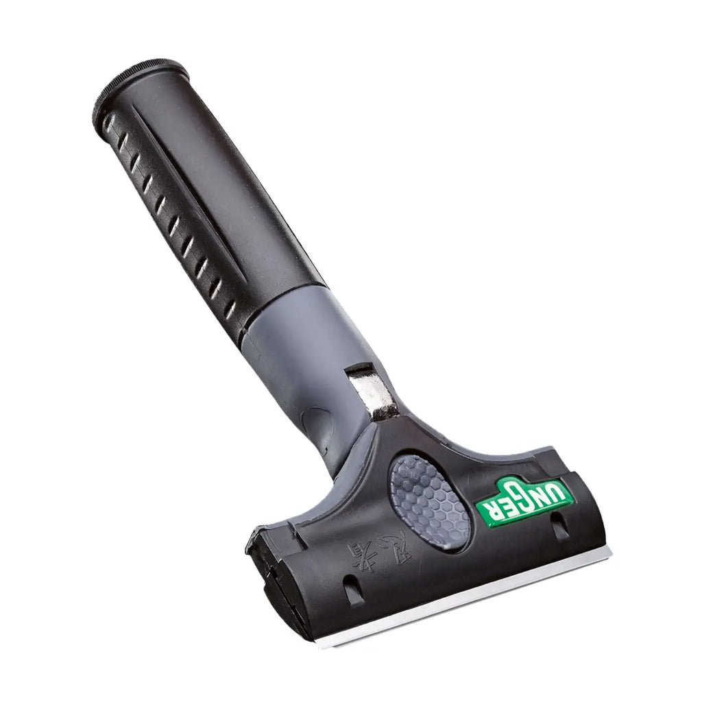 Schwarzer unger ergotec ninja squeegee mit strukturiertem griff und metallklinge aus dem 6in1 komplettset akn14