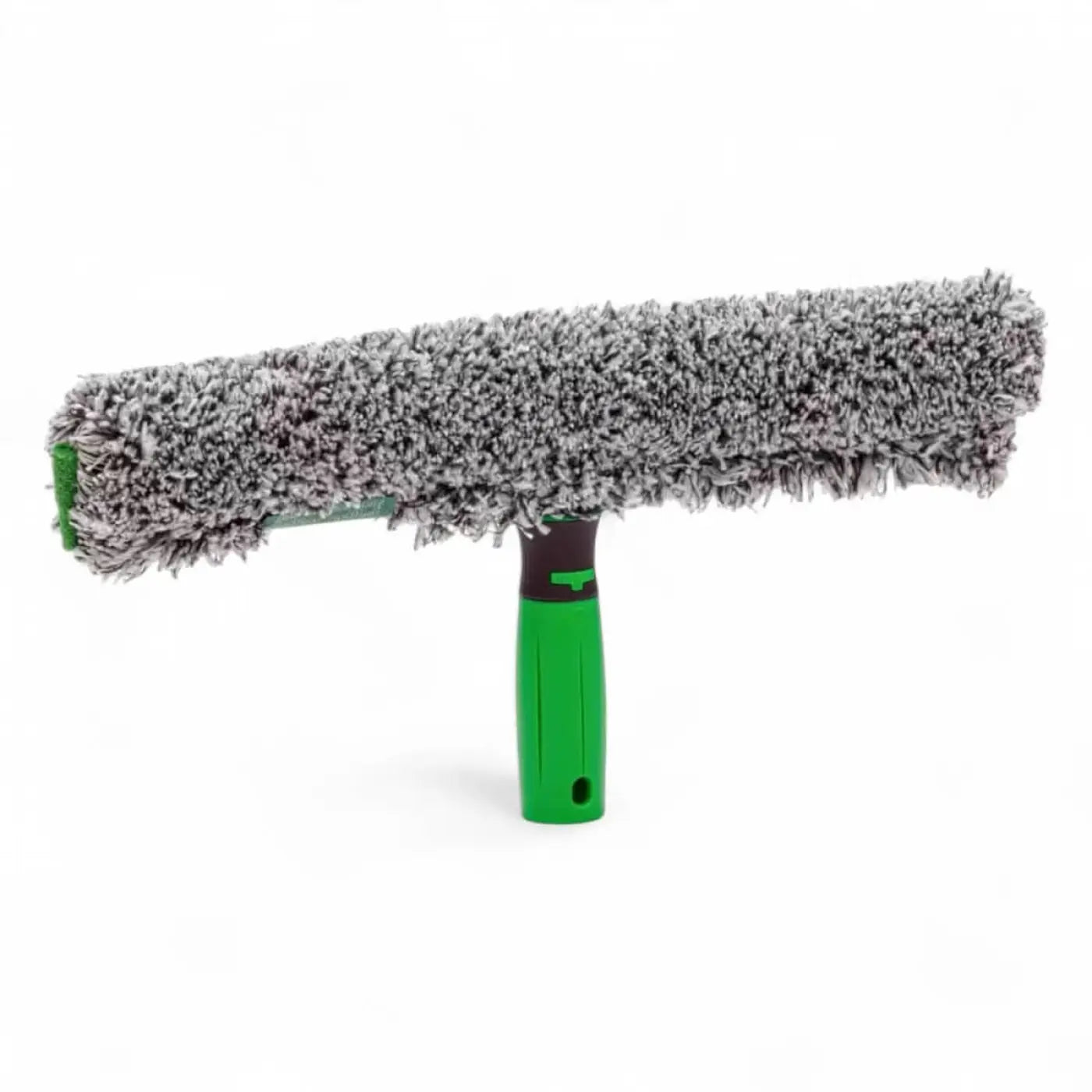 Unger ergotec power einwascher mit grünem griff und dichtem grauem mikrofaser-reinigungskopf