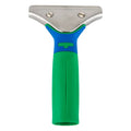Unger green label grif gts h0 mit grünem und blauem ergonomischem griff und edelstahlklinge für fensterreinigung
