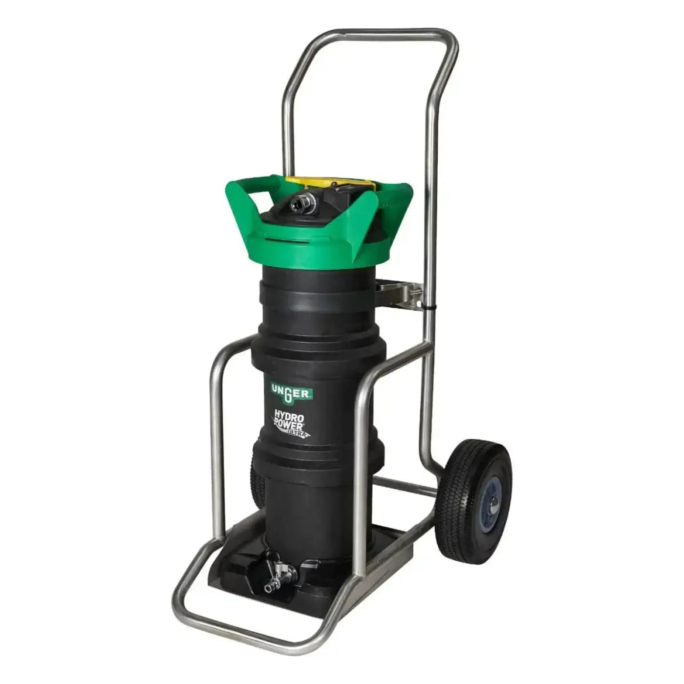 Unger hydropower ultra filter diuh schwarzer und grüner 1000 pressure washer auf metallwagen mit rädern