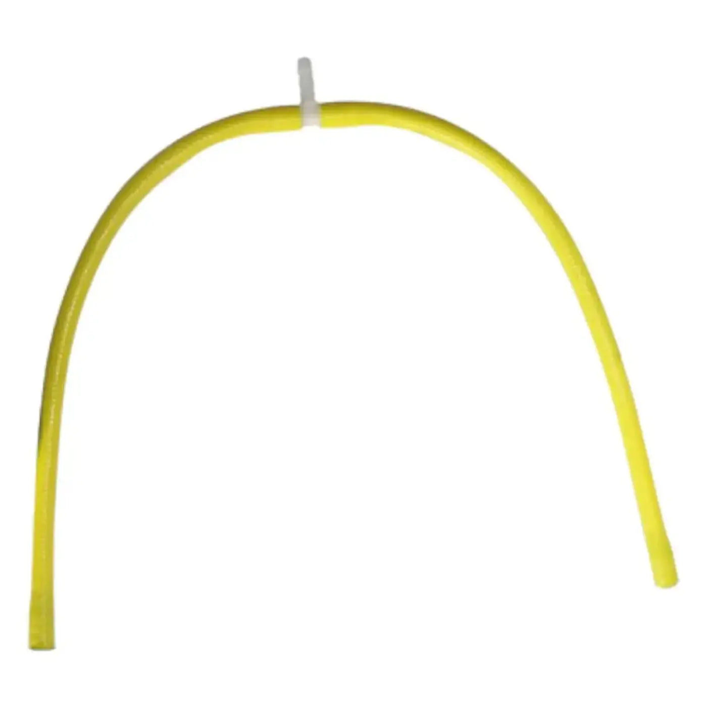 Gelber flexibler schlauch mit weißem kunststoffclip oben vom unger nLite schlauch-bürste anschlusskit nlHPC