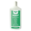 Weiße plastikflasche von unger rub out kalkentferner 500ml mit grünem etikett und weißem deckel