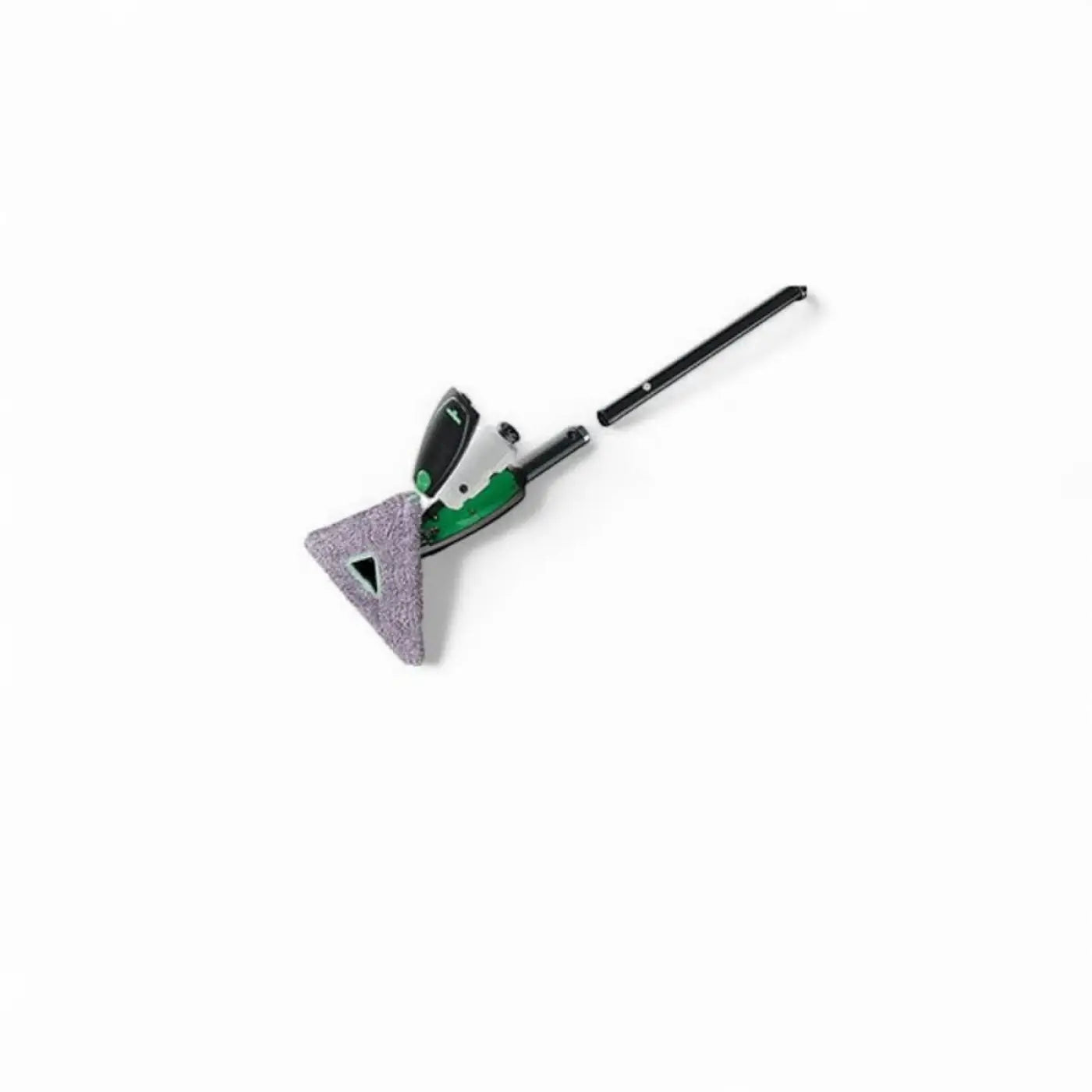Unger stingray-set 160 os mit quikpads srkod grüner und schwarzer handwischer mit dreieckigem grauem mikrofaserkopf