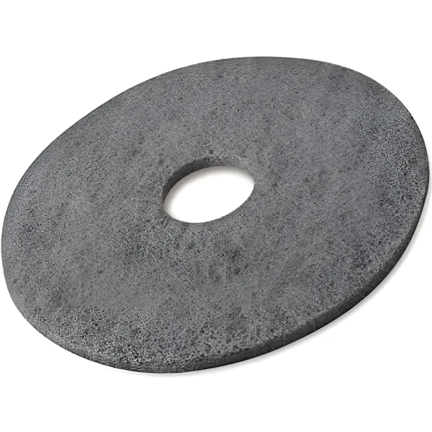 Grauer kreisförmiger filzpad mit mittlerem loch vileda spezialbodenpad superpad 17 zoll