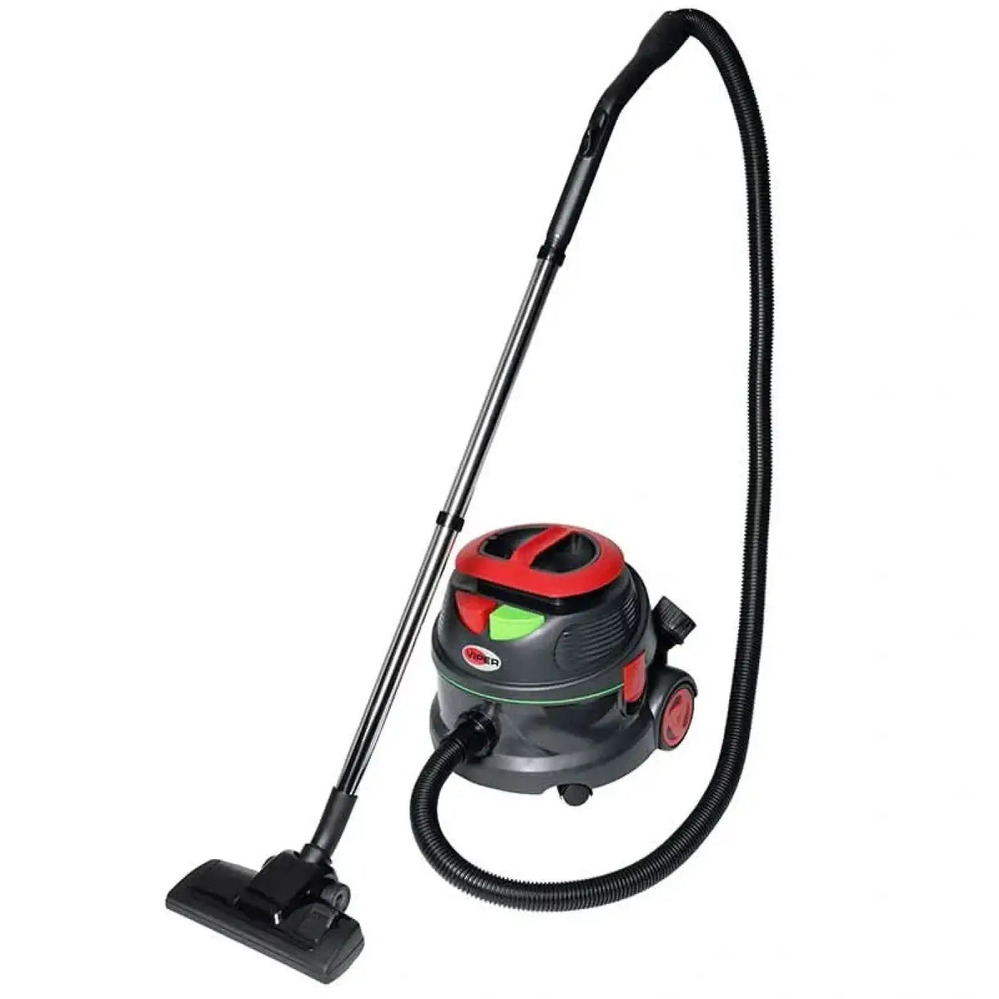 Roter und schwarzer vax canister staubsauger viper dsu15-eu mit flexiblem schlauch und abnehmbarem bodendüse