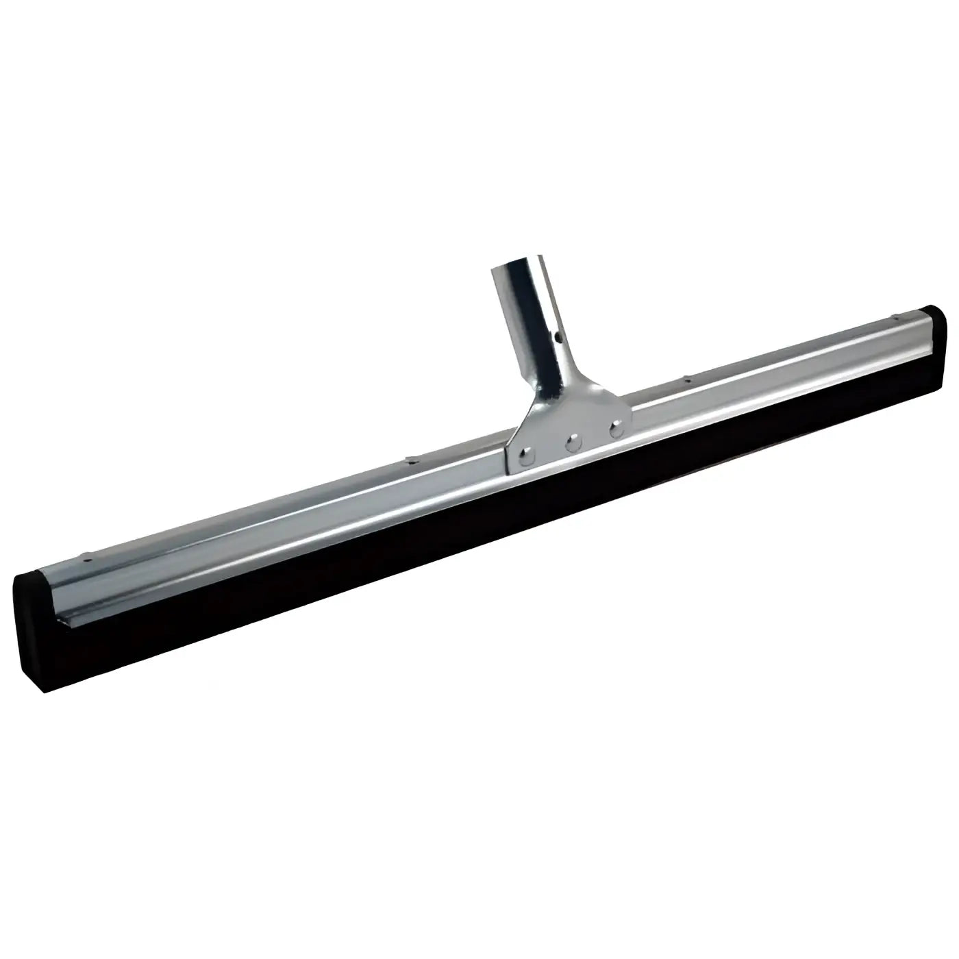 Silberner metall wasserschieber extra stabil mit schwarzgummilippe und t-griff 100 cm lang