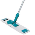 Teal und weiße flachmop kopf mit silbernem griff und verstellbarem halter wetrok drewell klapphalter 50cm