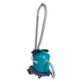 Wetrok duroVac 11 nass und trockensauger in teal und blau mit silbernem flexschlauch grauem griff und schwarzem netzkabel